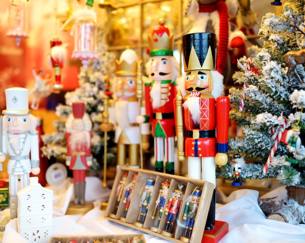 Nutcraker being sold on a Christmas market